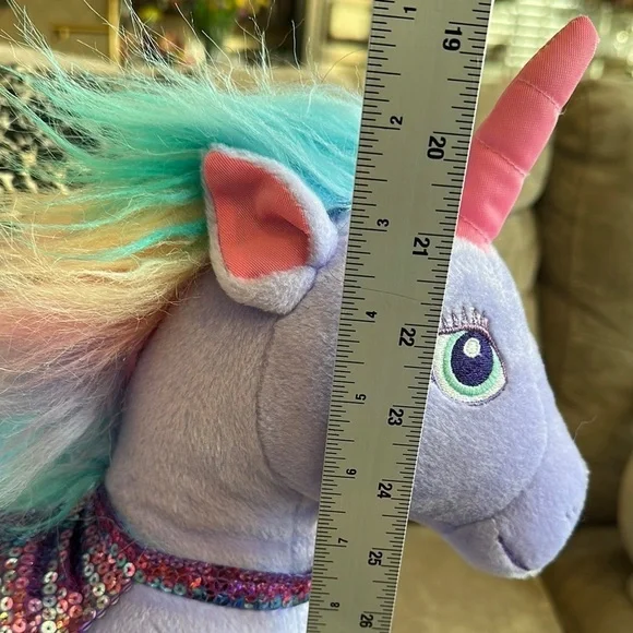 Build-A-Bear Purple and Blue Unicorn Stuffed Animal - Picture 6 of 7
